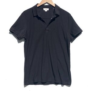 DIESEL Men’s Black Short Sleeved 100% Cotton Open Placket Polo Size Medium